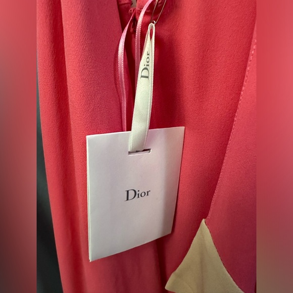 Vintage CHRISTIAN DIOR Runway Pink Silk Kaftan Sheath Shift Dress NWT $5400 Sz 4 - Picture 10 of 14